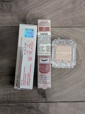 Canmake Tokyo Japanese Makeup Bundle – Eyeshadow + Eyeliner + Glitter Shadow